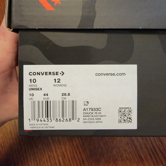 Converse x Stranger Things Chuck 70, A17933C, Magnet/Black/Tomato, M 10 W 12 New - Picture 12 of 12